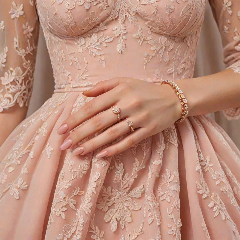 Jakie paznokcie do pudrowej sukienki?